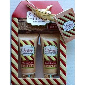 Christmas Classic Cranberry Spice 4 Piece Gift Set ~ Body Lotion, Shower Gel, Na